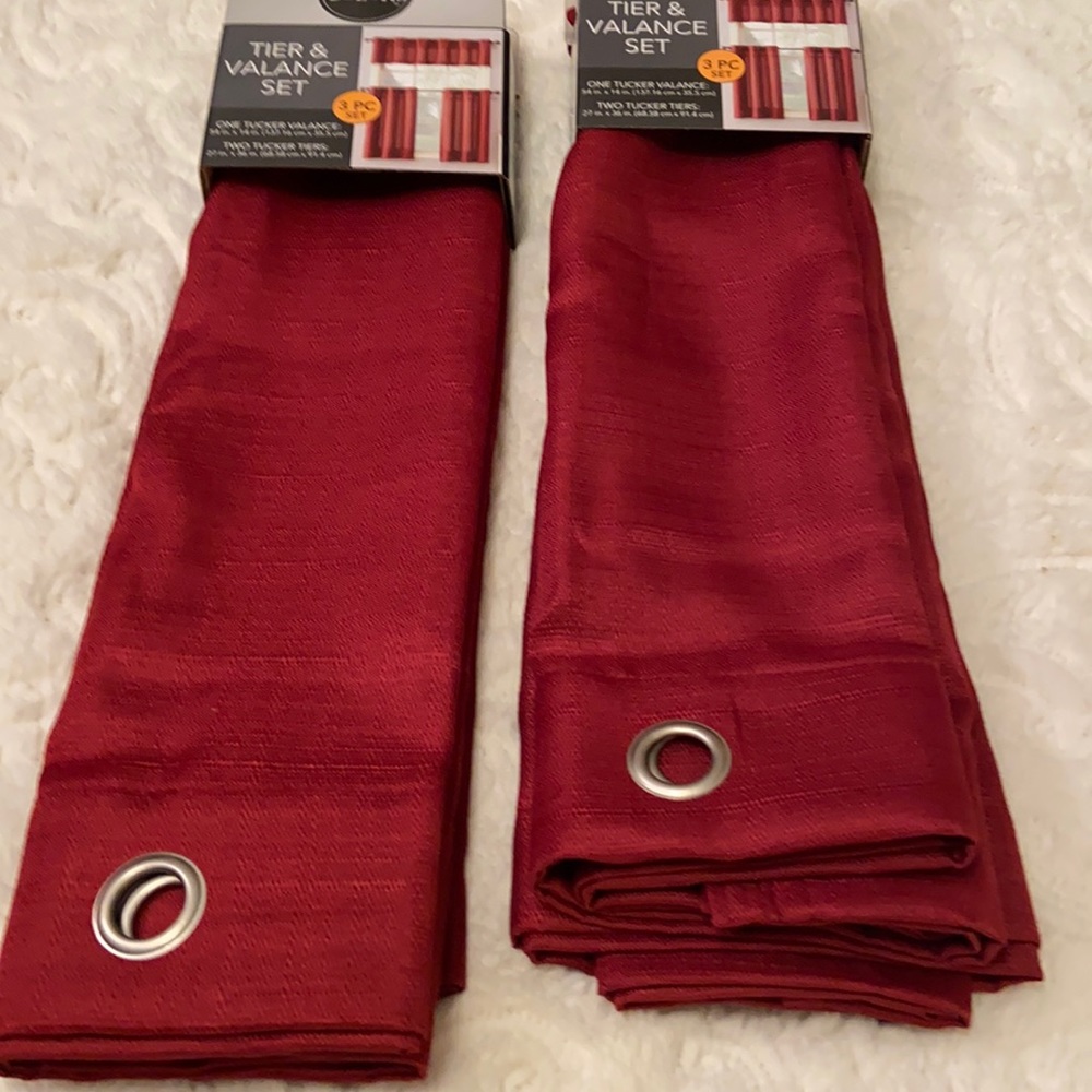 2 - 2 piece Tucker Tier Curtains